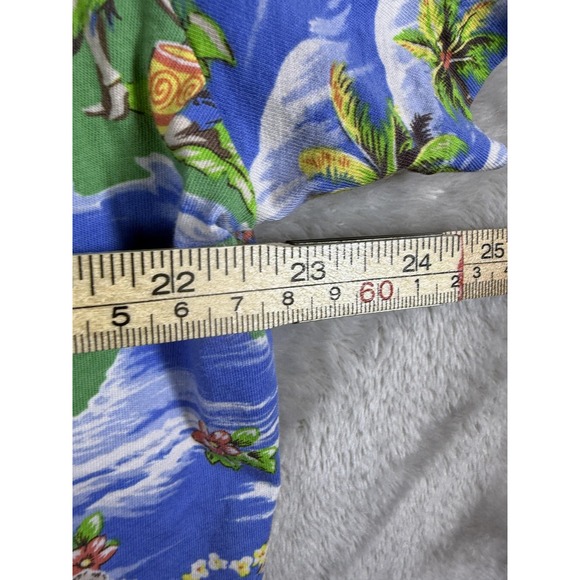 Polo Ralph Lauren Shirt Mens Extra Large Blue Hawaiian Aloha All Over Print - Picture 7 of 7